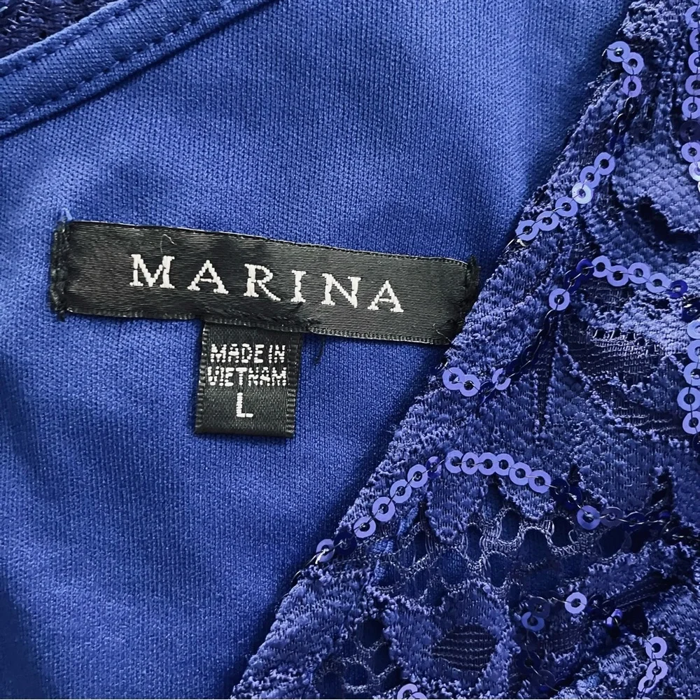 NWOT Marina V-Neck Lace Fit & Flare Dress